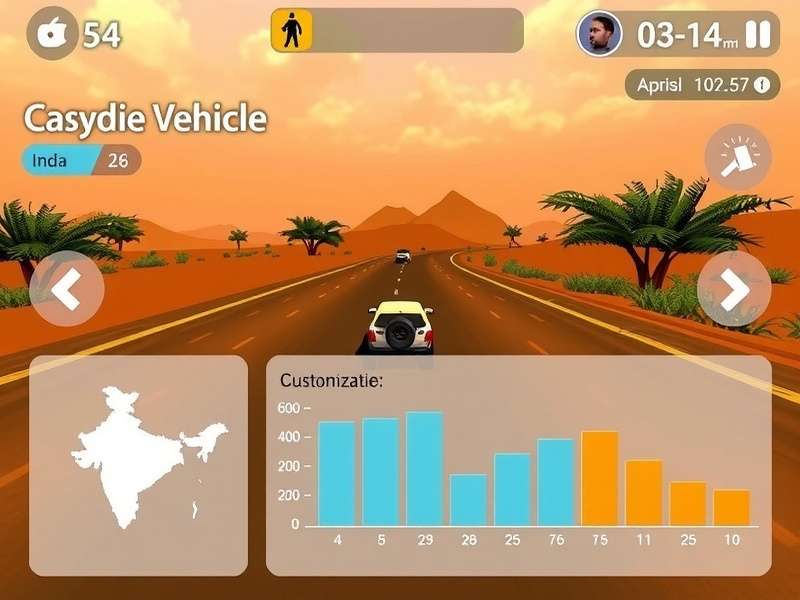 Saffron Summit Sprint gameplay screenshot showing Indian landscape